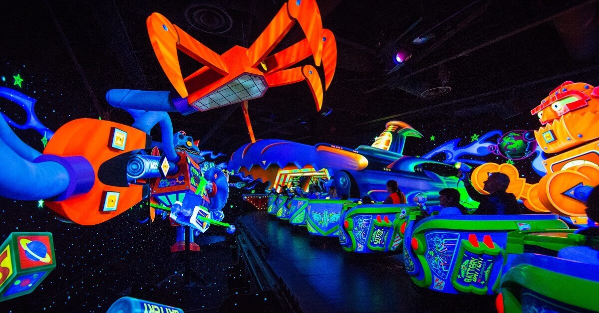 Buzz Lightyear Laser Blast Enemy and vehicle scenery in Buzz Lightyear Laser Blast