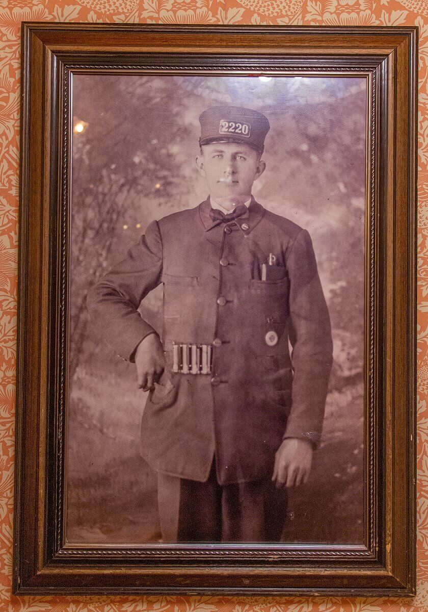 Historical photography Historical photograph of a conductor on the San Francisco streetcar