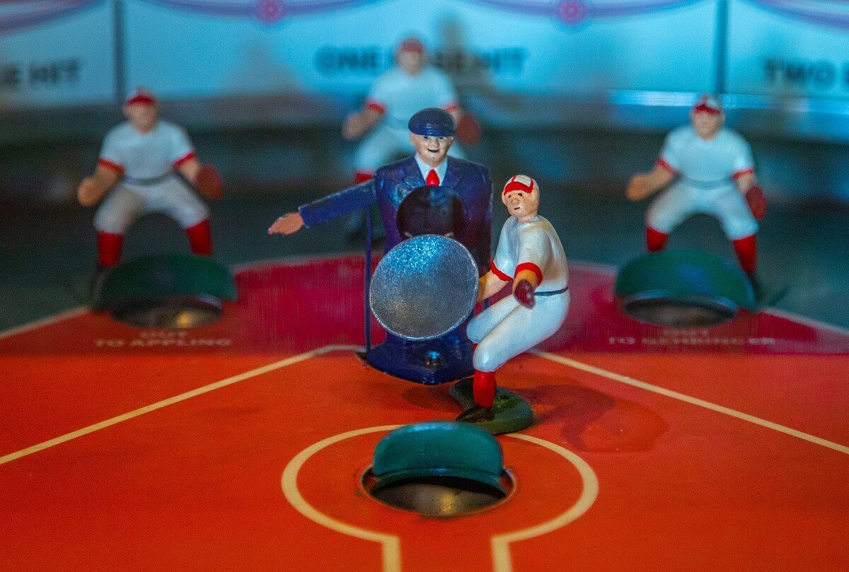 Close up of a batter in the baseball slot machine Close up of a batter in the baseball slot machine