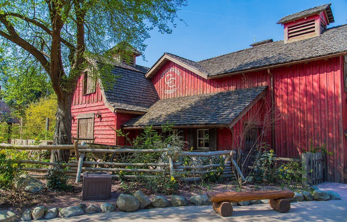 Big Barn Side view of the large red barn of the Cowboy Cookout