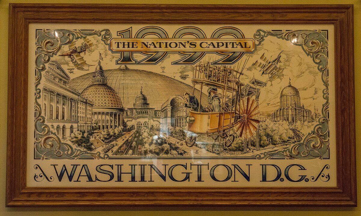 Washington D.C. 1999 - The Nation's Capital Washington D.C. 1999 - The Nation's Capital - a flying car powered by propellers flies along The Mall