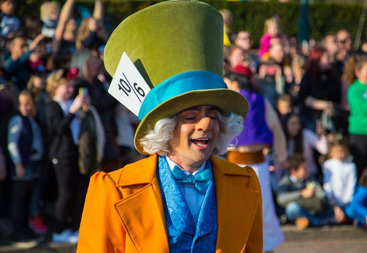 Mad Hatter The mad hatter in close-up. His green hat is really huge