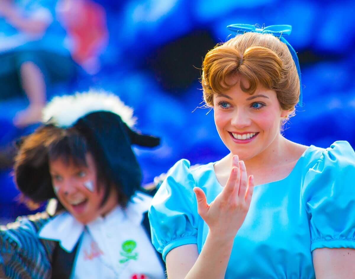Wendy Darling at the parade Wendy Darlin from Peter Pan at Disney Stars on Parade