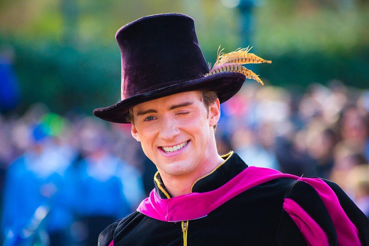 Prince Phillip winks Portrait photo of Prince Philip smiling and winking with his right eye