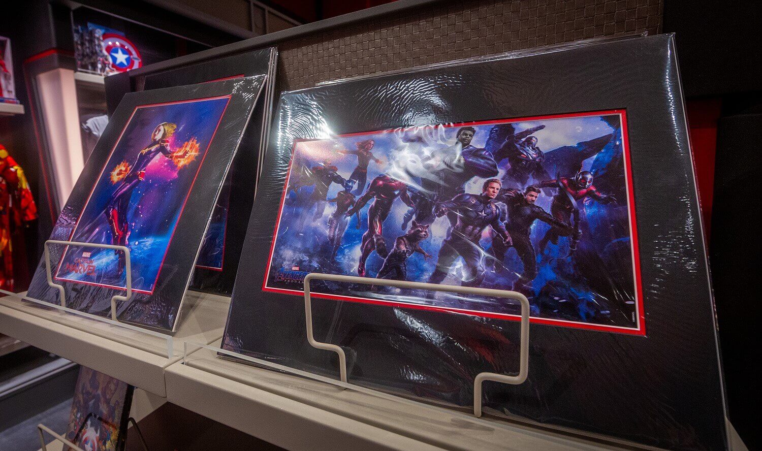 New York Boutique Marvel images are available in the hotel shop, including motifs from Captain America.