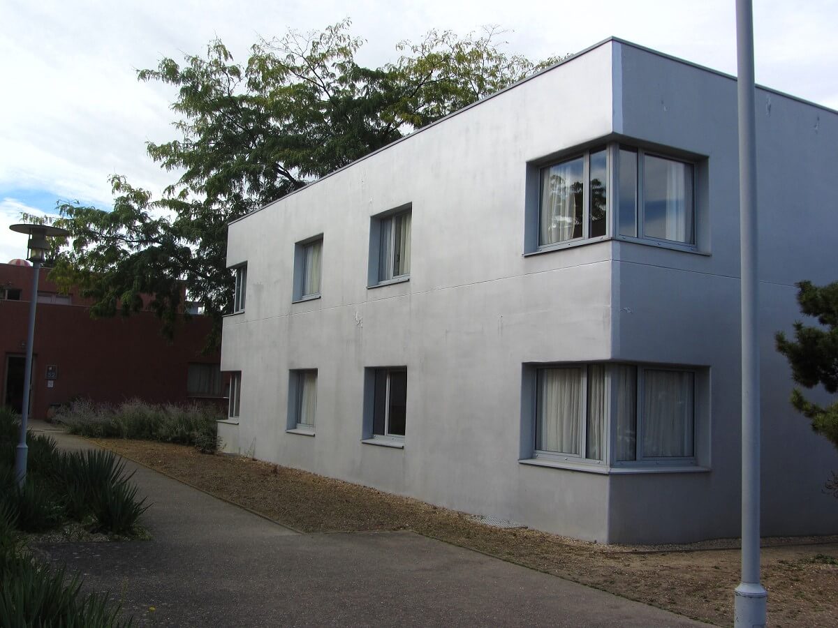 white hotel building Santa Fe The former silver hotel building that symbolised coins and the bank.