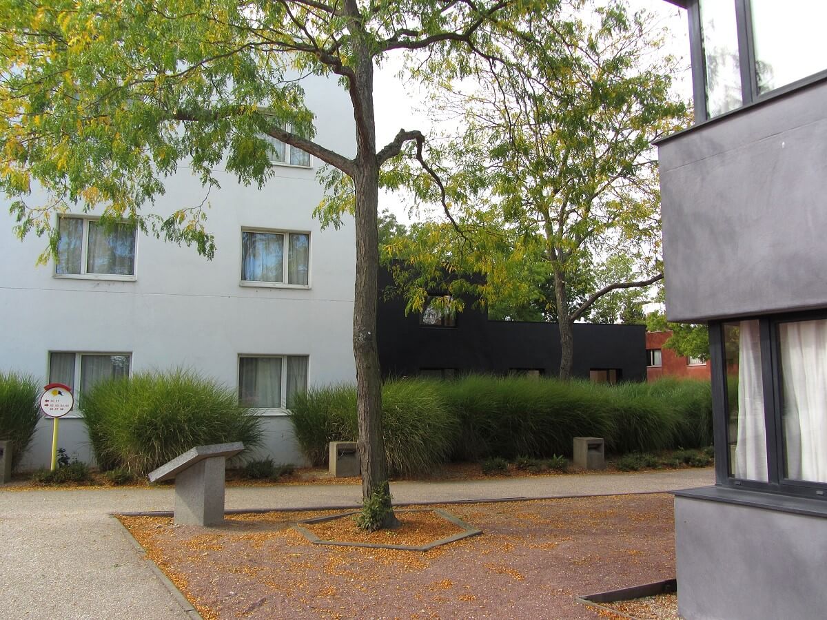 The white and the black hotel building The former white and black hotel building that symbolized good and evil.