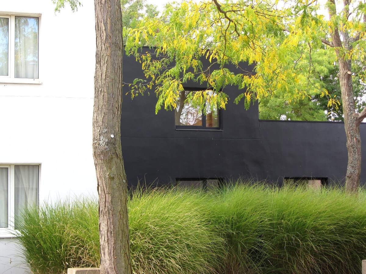 The white and the black hotel building The former white and black hotel building that symbolized good and evil.