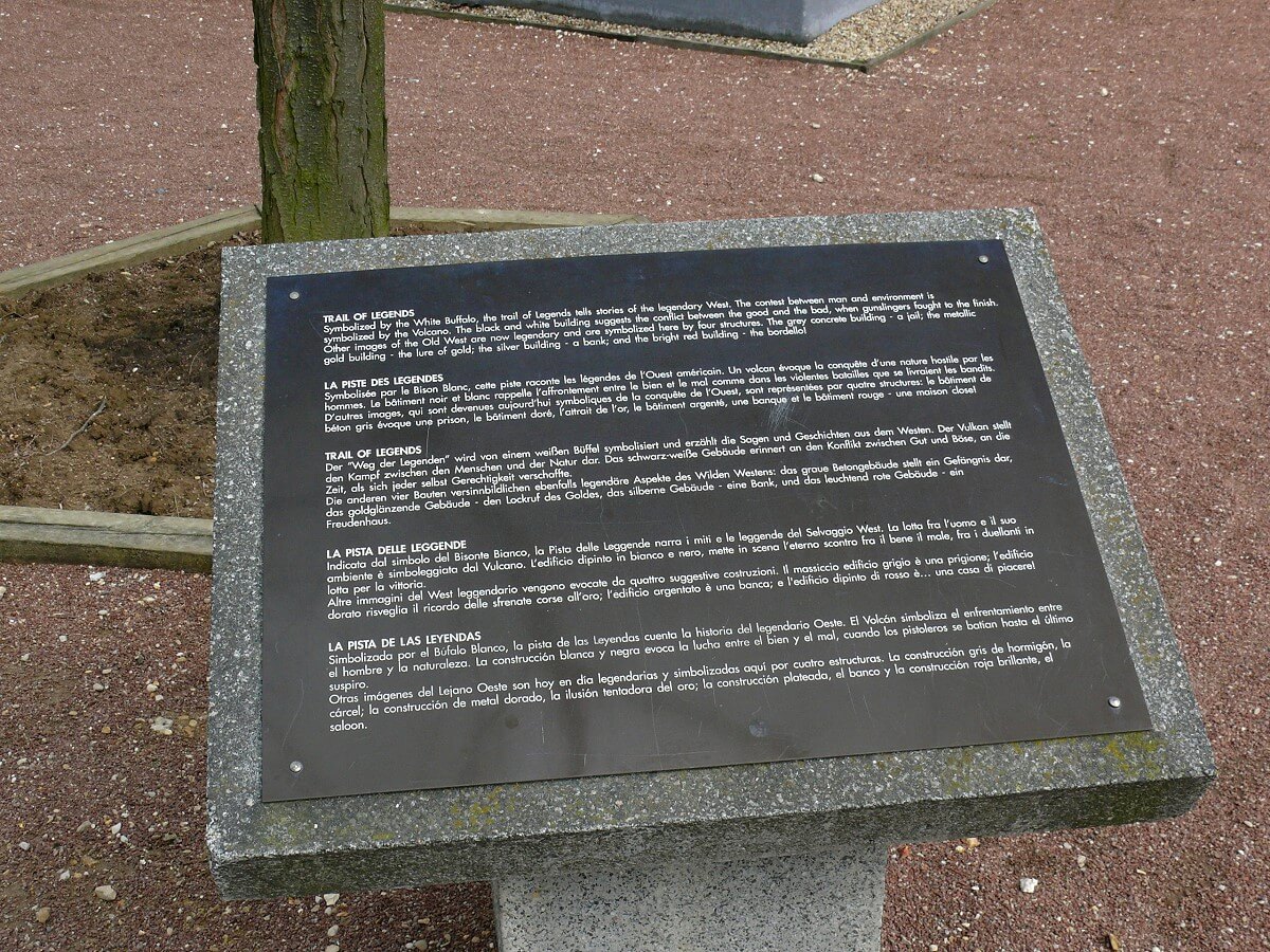 Stone Tablet Trail Of Legends A stone tablet explains the Trail Of Legends in five different languages.