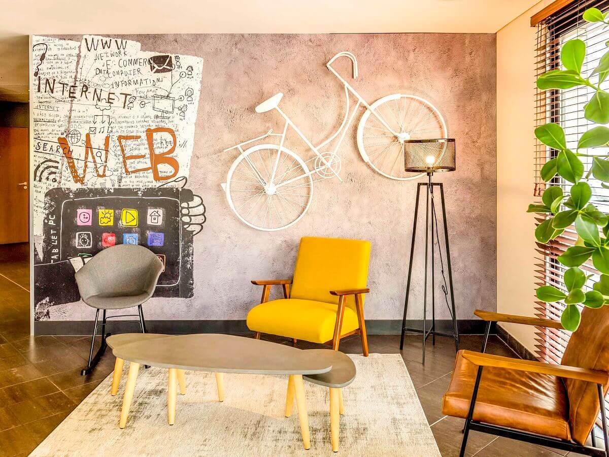 Hotel Lounge Lounge in the hotel with several armchairs and small tables