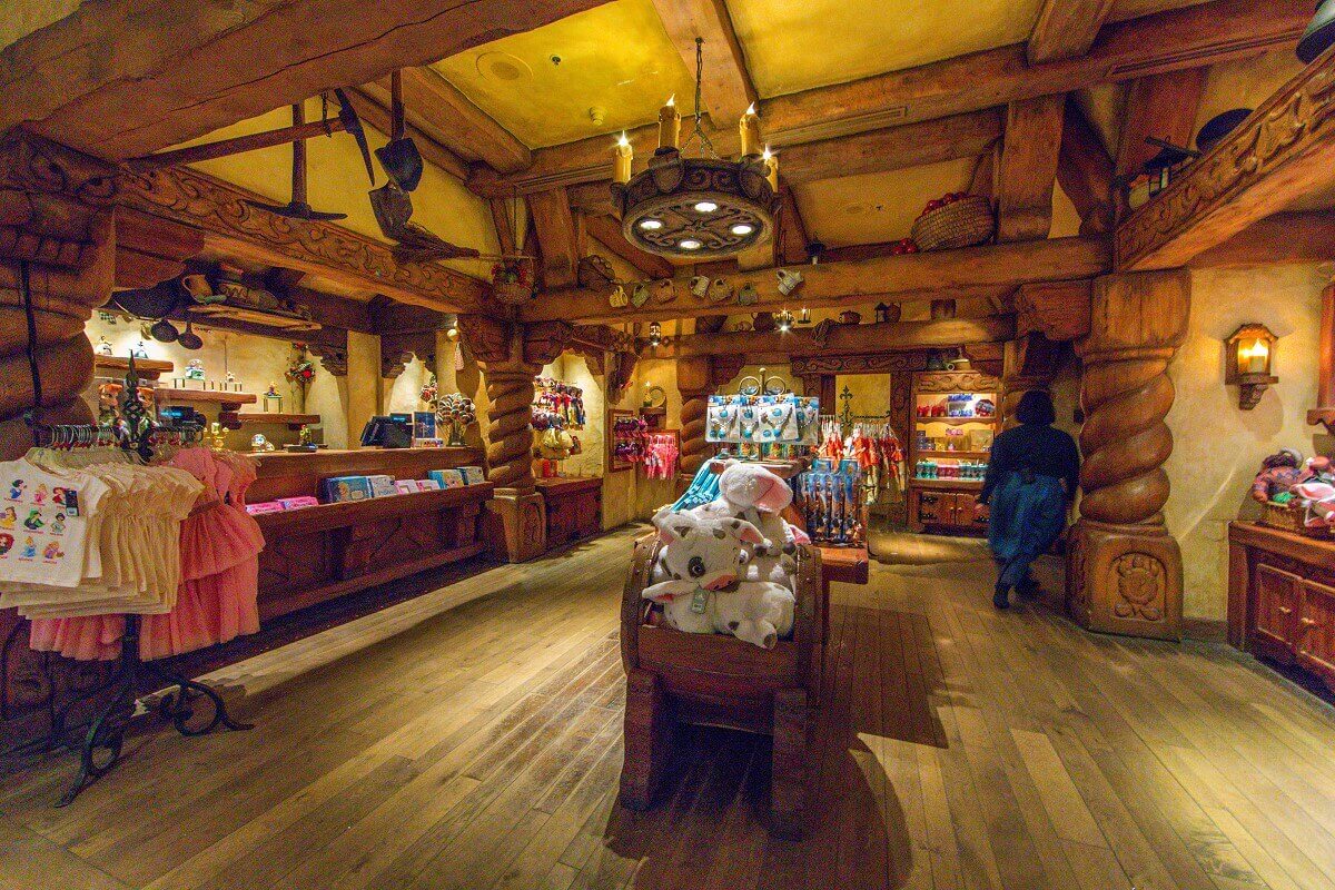 In the house of the seven dwarfs View of some spacious sales areas in the shop La Chaumiere des Sept Nains