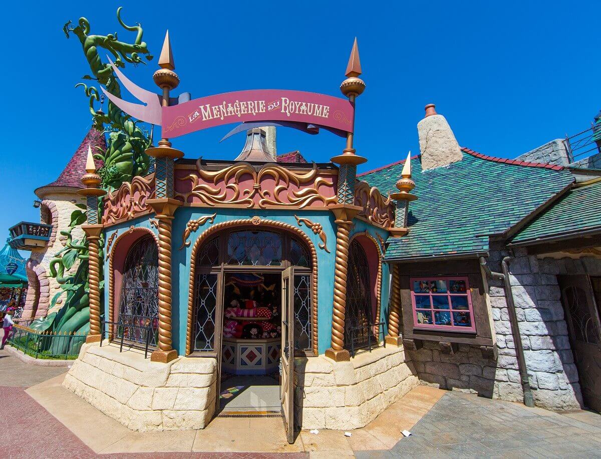 The Menagerie du Royaume from the outside View from the outside of the Menagerie du Royaume building in the shape of a circus tent
