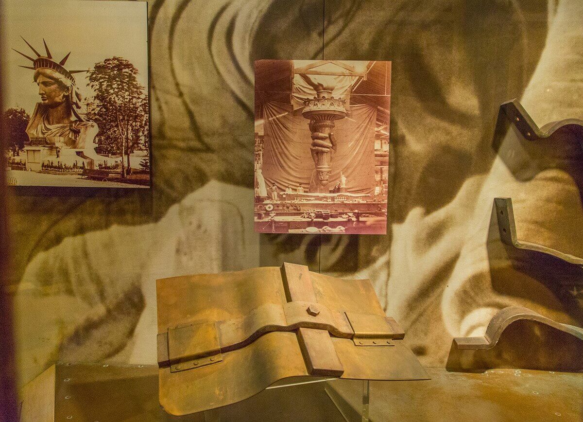 Metal plates and other parts from the construction of the Statue of Liberty Metal plates and other parts from the construction of the Statue of Liberty