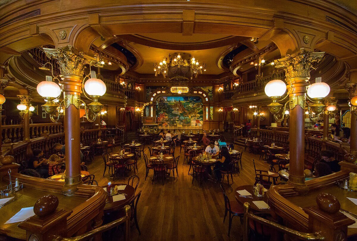 Inside the Lucky Nugget Saloons View into the the saloon with the large seating area in the middle of the restaurant