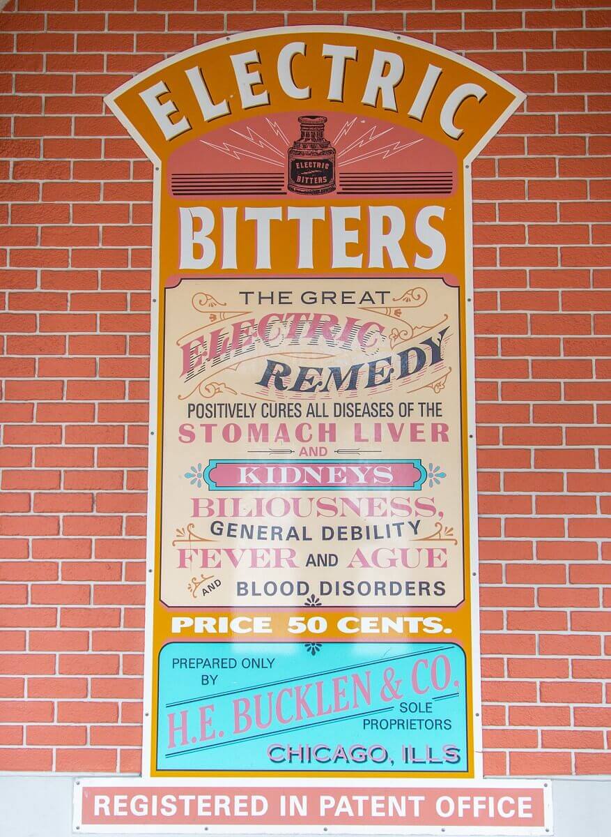 Billboard: The great Electric Remedy Advertising board: The great Electric Remedy cures all diseases of stomach, liver, kidneys, general debility, fever and ague