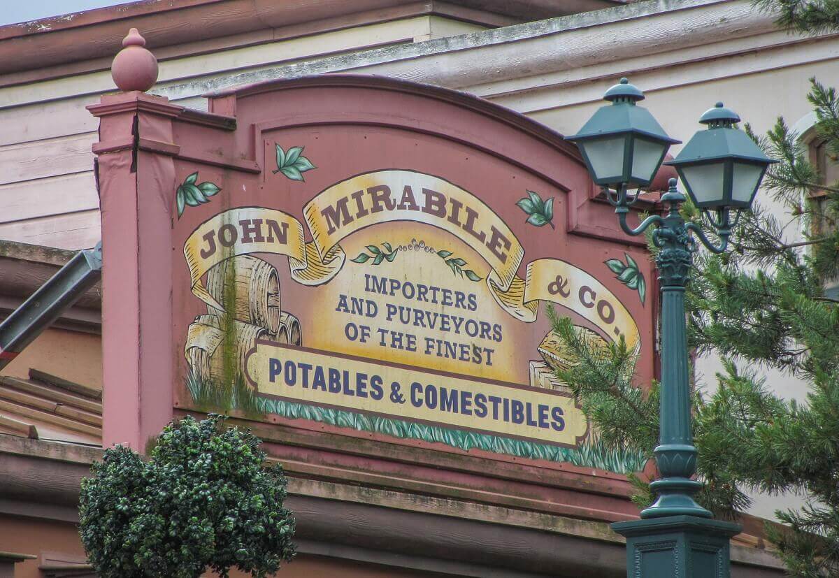 Billboard for John Mirabile & Co. Advertising board for John Mirabile & Co - importer for drinkable & edible products