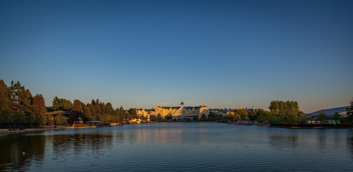 Hotel Newport Bay Club View from Hotel New York across the lake to the New Port Bay Club at dusk.