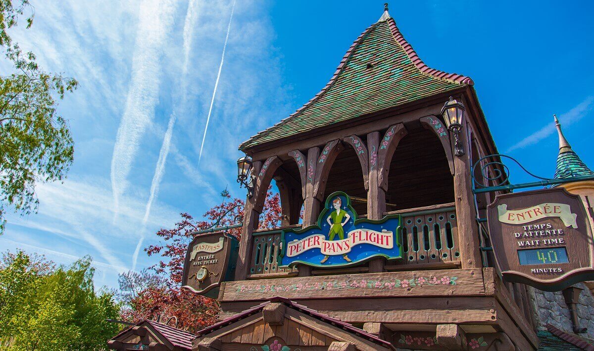 Peter Pan's Flight in Fantasyland Entrance to the Darkride Peter Pan's Flight in Fantasyland