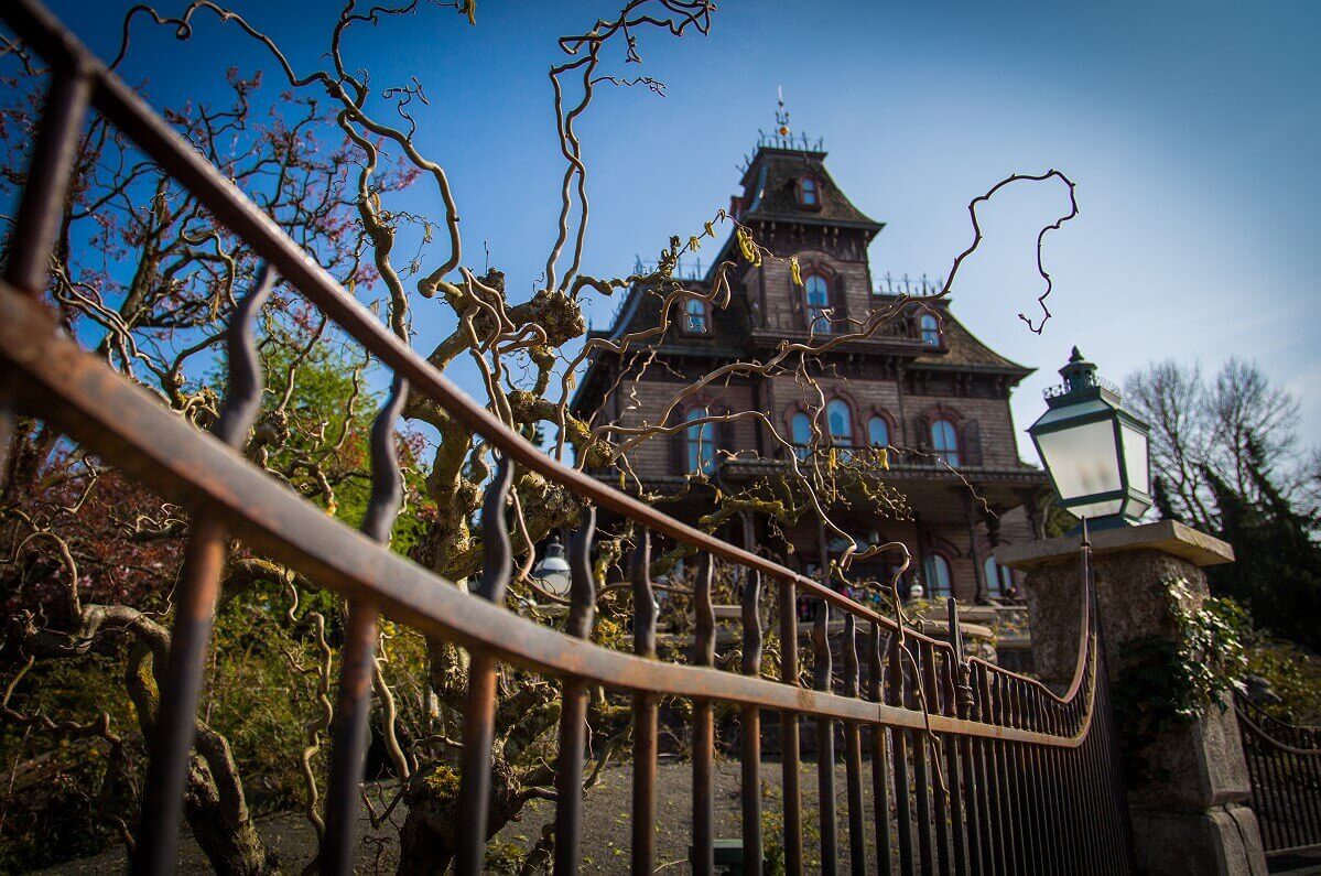 Phantom Manor with fence Phantom Manor with view from garden fence