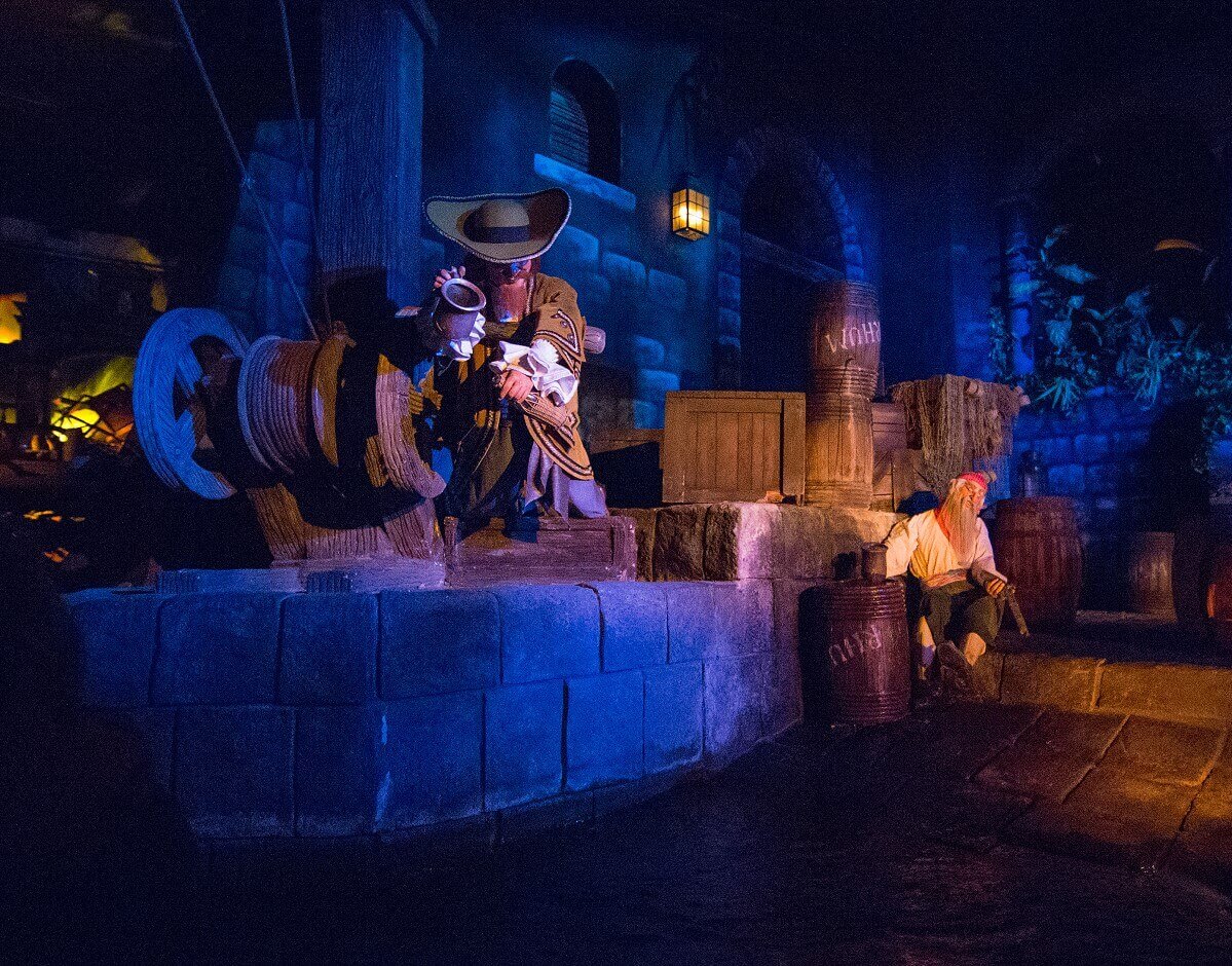 Pirates with rum fists two pirates deal with a rum supply