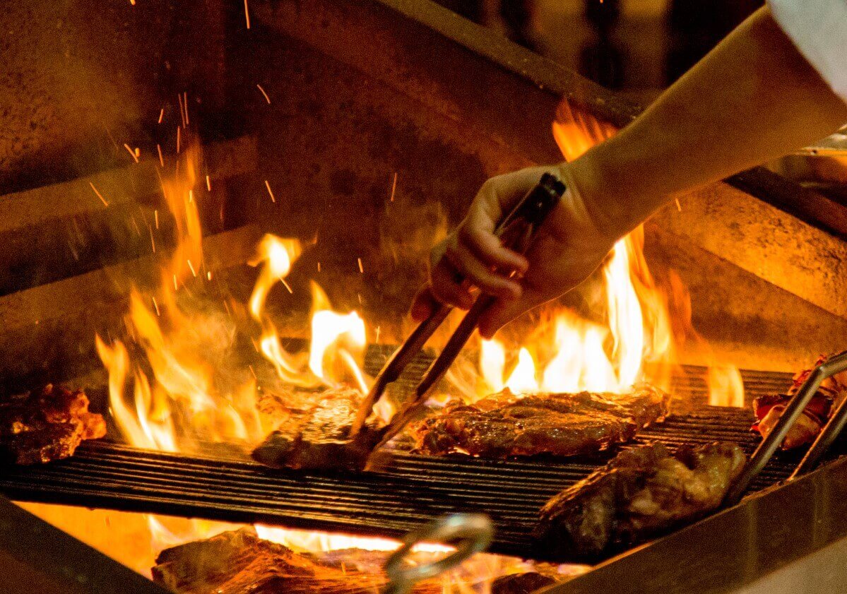 Grilled steaks The chef grilled some steaks
