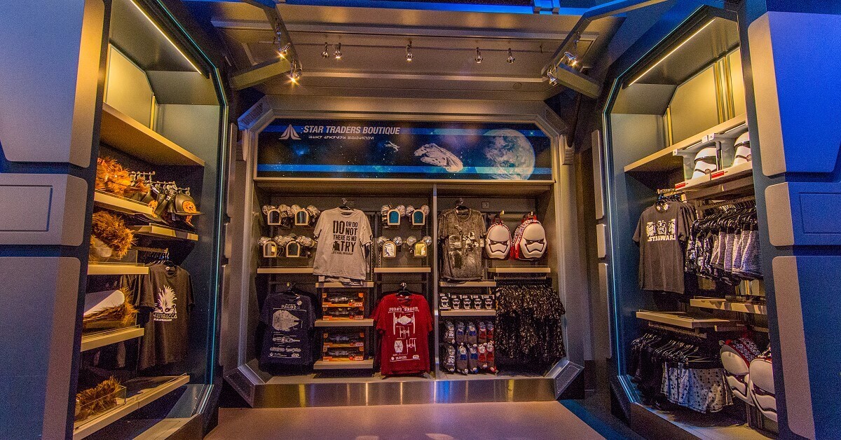 Star Traders Star Wars Shelf in the Star Traders Shop