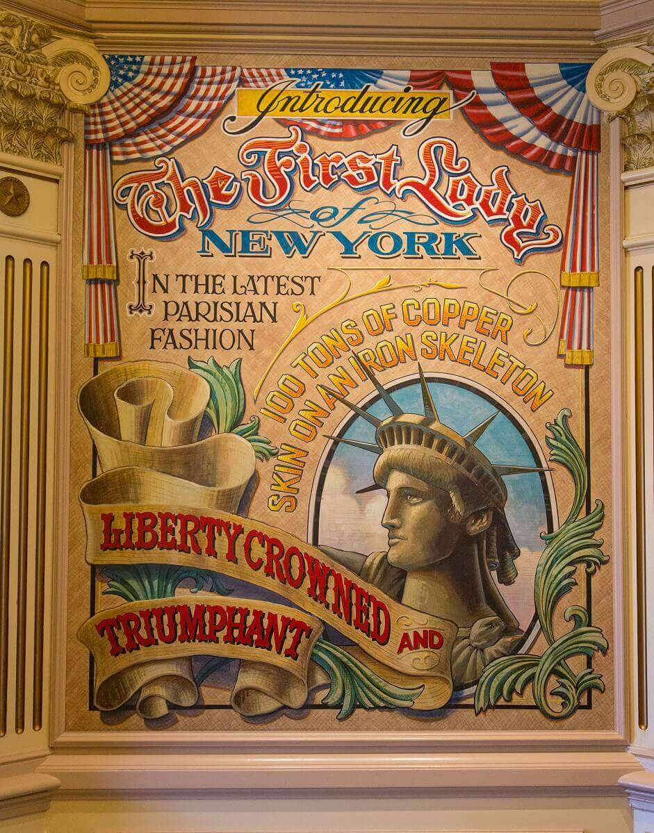 Advertising poster for the Statue of Liberty Advertising poster for the Statue of Liberty: The First Lady of New York - In the lastes Parisian Fashion