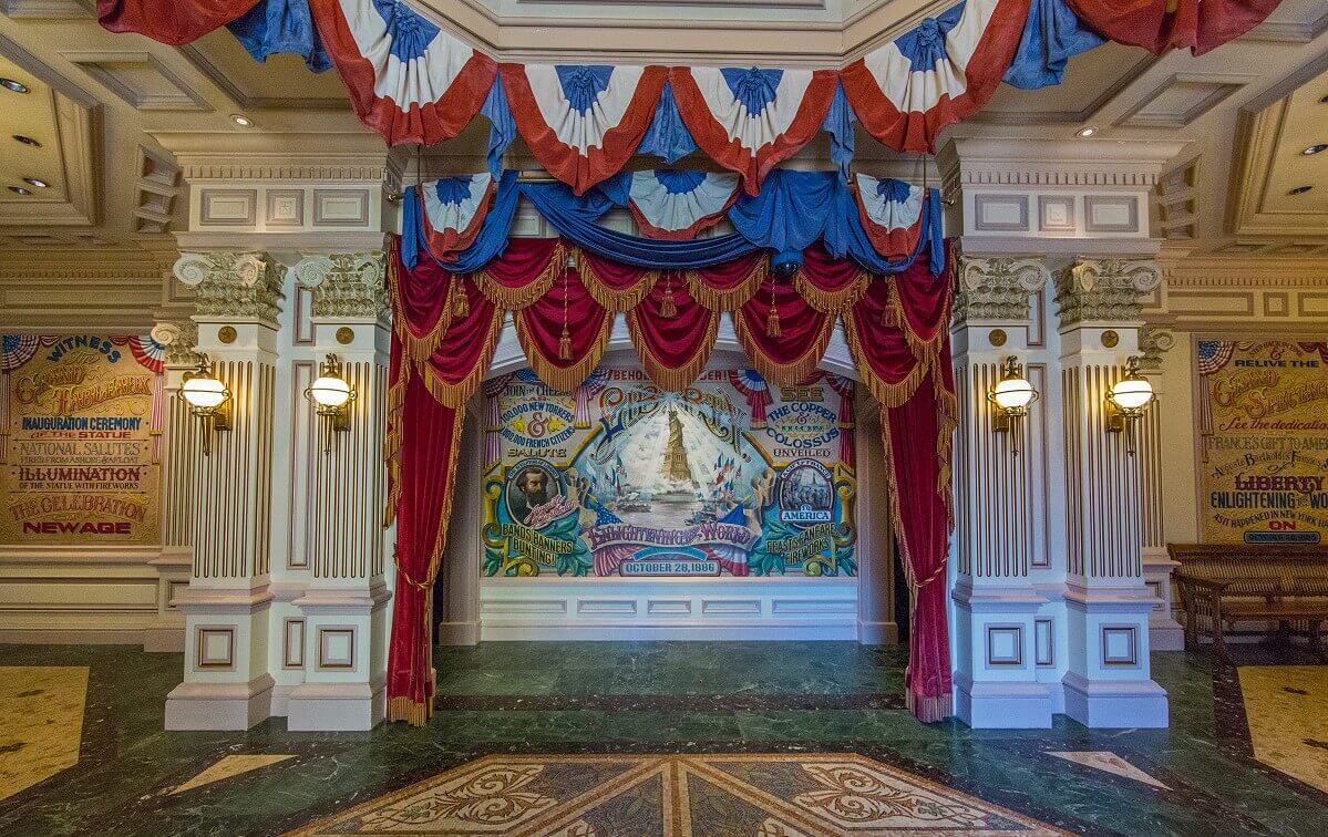 Historical billboard Historical billboard for the dedication of the Statue of Liberty