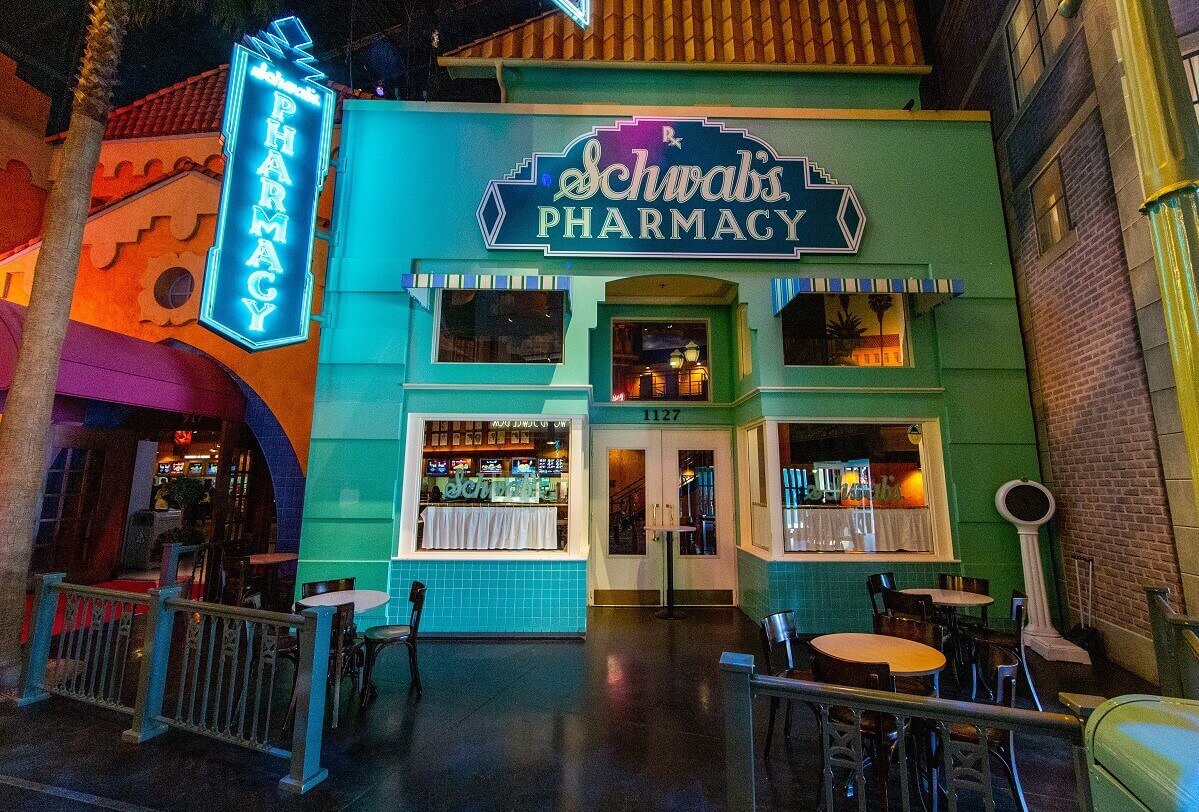 Schwab's Pharmacy Schwab's Pharmacy building and neon sign