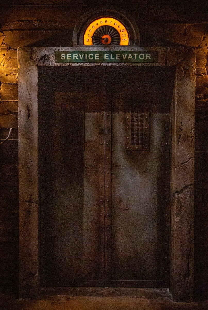 Service Elevator Entering the freight elevator of the hotel