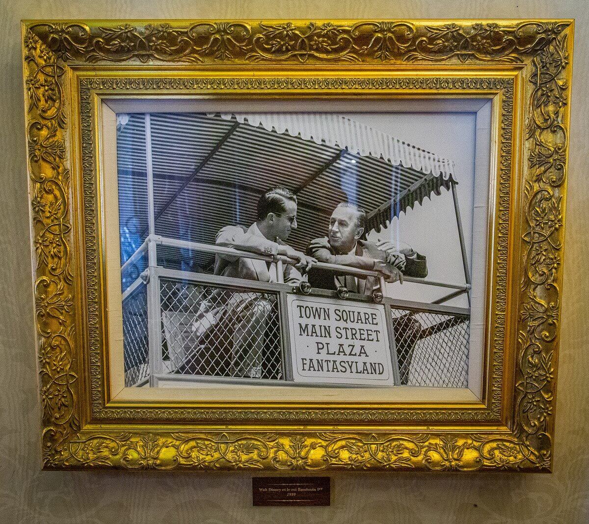 Walt Disney at Disneyland Picture of Walt Disney at Disneyland on a vintage bus ride down Main Street.