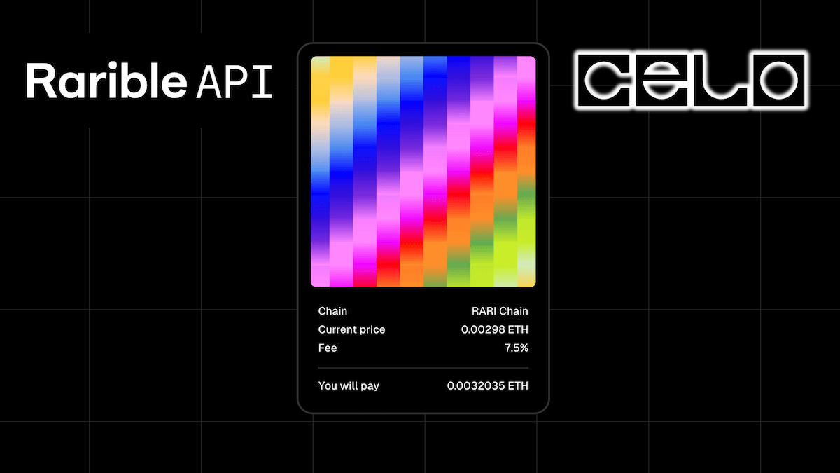 Rarible's API Joins Celo Blockchain for Enhanced Creator Tools